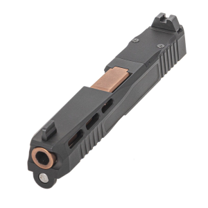PSA Dagger Complete SW4 RMR Cut Slide Assembly With Copper Non Threaded Barrel, Black