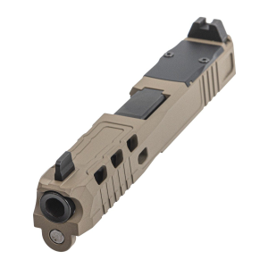 PSA Dagger Complete SWRV2 RMR Slide Assembly With Non-Threaded Barrel, Flat Dark Earth