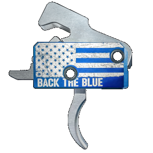Rise Armament Back the Blue Single Stage Super Sporting Trigger, Curved - RA-140-BTB