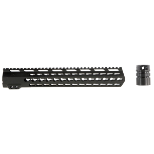 Aim Sports Keymod 13.5" .308 AR/M4 High Profile Free Float Handguard, Black - MTK13H308