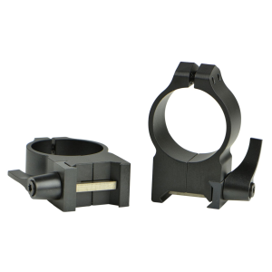 Warne Scope Mounts Maxima 30mm High Steel Quick Detach Scope Ring, Matte Black - 215LM