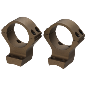 Browning 1" High Aluminum Alloy Lightweight 2-Piece Integrated Scope Ring, Burnt Bronze Cerakote - 12533