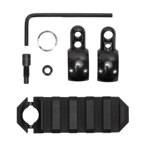 GrovTec Tube Rail, Barrel Band Mounted Picatinny Rail, 2.6", .800-.850, Black