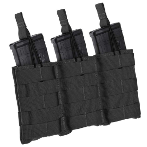TAC SHIELD 1000D Nylon Triple Speed Load Rifle Magazine Pouch, Black - T3508BK