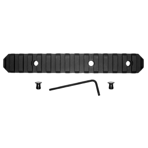 GrovTec KeyMod Aluminum 15-Slot Picatinny Rail, 6" L, Type III Anodized Black - GTSW230