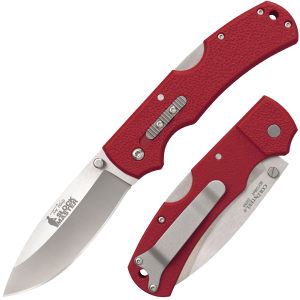 Cold Steel Slock Master Folding Knife Clip Point, Red Textured - CS-23JK