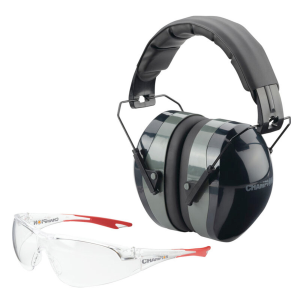 Champion Bal Eye and Ear Combo, Black/Gray/Green - 40622