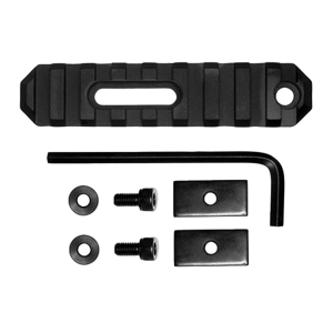 GrovTec Stock AR Aluminum 9-Slot Picatinny Rail, 3.8" L, Type III Anodized Black - GTSW190