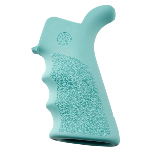 Hogue Beavertail Grip w/ Finger Grooves for AR-15/M-16 Rifles, Aqua - 13024
