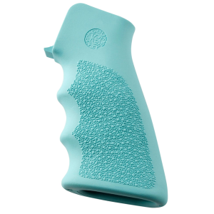 Hogue Grip w/ Finger Grooves for AR-15/M-16 Rifles, Aqua Blue - 15015