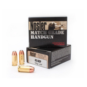 NOSLER Match Grade 45 Acp 185 Grain Jhp 20 Rounds Ammunition - 51278