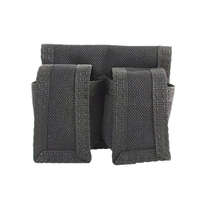 HKS Double Magazine Holster Fits Colt/Charter Arms/Dan Wesson/Rossi/Ruger/S&W/Taurus, Black Cordura Nylon - 100B