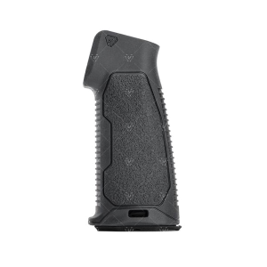 Strike Industries 15 deg Pistol Grip for AR-15/AR-10 Lower Receivers, Black - SI-AR-NBPG-15