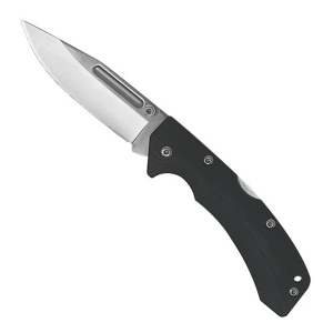AccuSharp Lockback Folding Knife Clip Point, Black - 711C