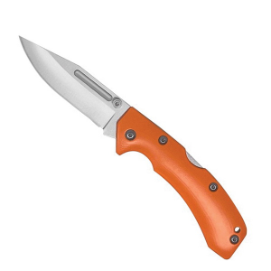 AccuSharp Lockback Folding Knife Clip Point, Orange - 712C