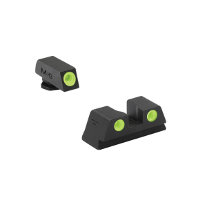 Meprolight Tru-Dot Self Illuminated Fixed Front/Rear Night Sight Set for Glock 42, 43, 48 Pistols - ML10220O