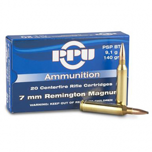 PRVI Partizan 7mm Remington Magnum Psp 140 Gr 20 Rounds Ammunition - Pp7rm1