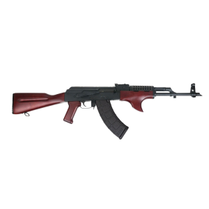 PSA AK-47 GF3 Classic Forged Rifle with Shark Fin and Cheese Grater Upper Hand Guard Rifle, Redwood