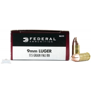 eral Champion 9mm 115 Grain FMJ 50rds Ammo