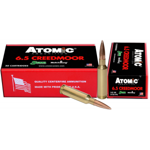 ATOMIC Ammunition 142 Gr Hollow Point Boat Tail Matchking 6.5 Crd Ammo, 20/box - 404