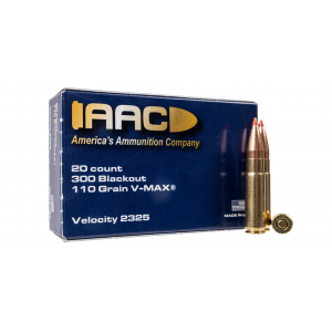 AAC300VMAX120 AAC 300 Blackout Ammo 110 Grain V-max 20rd Box AAC300VMAX1-20 AAC300VMAX1-20