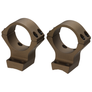 Browning 34mm Intermediate Aluminum Alloy Lightweight 2-Piece Integrated Scope Ring, Burnt Bronze Cerakote - 12541