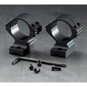 Browning 1" Aluminum Alloy 2-Piece Integrated Scope Ring, Gloss Black - 12395