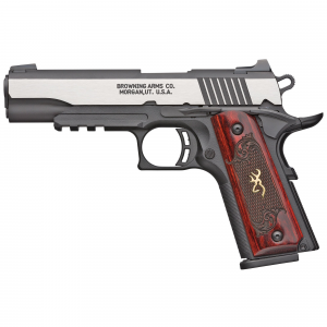 BROWNING .380 Acp 1911 Pistol, 3.63" Barrel, White 3 Dot Sights, Black, Silver - 51970492