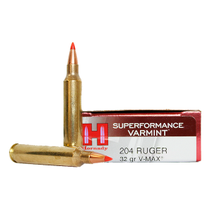 Hornady .204 Ruger 32gr V-MAX Superformance Varmint Centerfire Ammunition - 83204