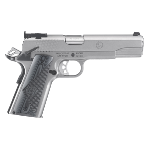 Ruger .45 ACP 1911 Pistol, 5" Barrel, Adjustable Sights, Silver - 6736