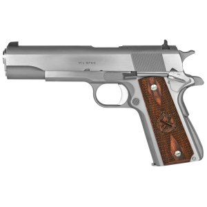 Springfield .45 ACP 1911 Pistol, 5" Barrel, 3 Dot Sights, Silver - PBD9151L