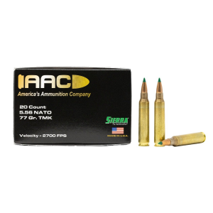  5.56 NATO 77 Grain Sierra TMK 20rd Box Ammunition Ammo