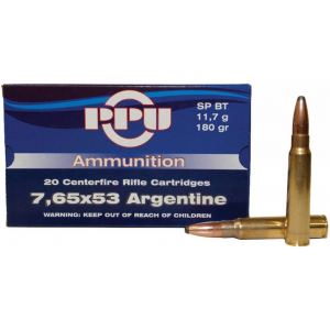 PRVI Partizan 7.65x53 Argentine Sp 180 Gr 20 Rounds Ammunition - Pp7as