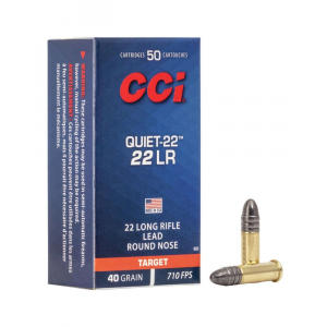 CCI Quiet-22 40 Gr Lrn .22 Lr Ammunition 50 Rounds - 960