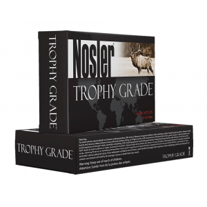 NOSLER Trophy Grade 338 Lapua Mag 300 Grain Accubond Rifle Ammo, 20/box - 49323