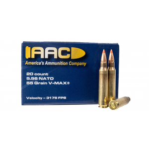  5.56 NATO 55 Grain V-Max W/ Cannelure 20rd Box Ammo