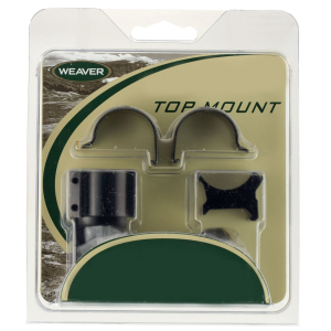 Weaver 1 inch X-High Aluminum Extended Top Mount 2-Piece Scope Ring, Gloss Black - 48448
