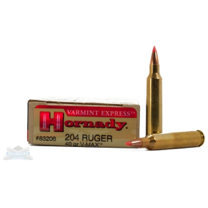 HORNADY 204 Ruger 40gr V-max Superformance Varmint Centerfire Ammunition 20rds - 83206