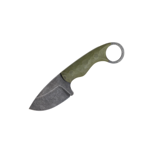 The Wizard Forge OD Green Gremlin Fixed Blade Knife w/ Tiger Stripe Kydex Sheath - GREODG013