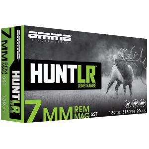 AMMO Inc Hunt Long Range 7mm 139 Gr Sst 20rds Rifle AMMO For High-impact AMMO And Precision Hunting - 7mm139ssta20