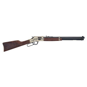 HENRY Big Boy Brass Deluxe Engraved .45 Colt Lever Action Rifle, Fancy American Walnut - H006gcd