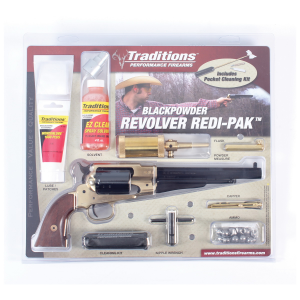 TRADITIONS 1858 Army .44 Cal Revolver 8" 6rds, Black - Powerful Accuracy - Frs18581