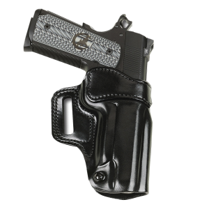Galco Avenger Kimber 1911 OWB Holster RH - Black Leather, Elegant and Functional for Secure Carry - AV212RB