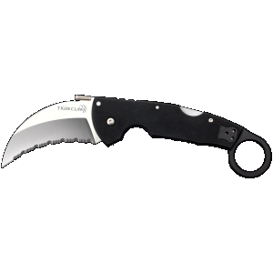 Cold Steel Tiger Claw Hawkbill Karambit Knife, Black