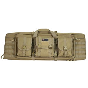 Carry Your Rifles in Style with the GPS Bag 600D Polyester Double Rifle Case - Tan - GPSDRC36FDE