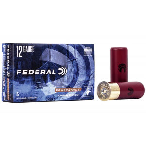 FEDERAL Power-shok 2.75" 12ga 00 Buck Shotshell Ammunition, 5rds - F127 00