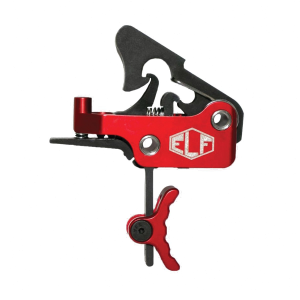 Elftmann Tactical Apex Adjustable Trigger - Curved Drop-In with Red Shoe for Enhanced Precision and Style - APEX-R-C
