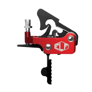Elftmann Tactical Apex Adjustable Trigger - Straight Drop-In with Black Shoe and Red Adjustment Knob for Enhanced Precision - APEX-B-S-FA