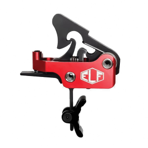 Elftmann Tactical Apex Pro Adjustable Trigger - Curved Drop-In with Black Shoe and Red for Superior Precision - APEX-PRO-B-C