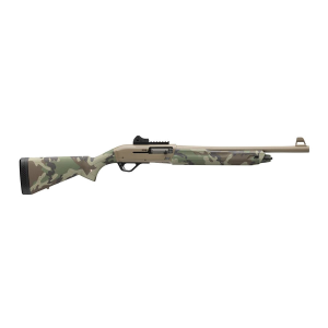 Winchester SX4 Defender 12 Gauge 18.5" Semi-Auto Shotgun, Woodland FDE Camo